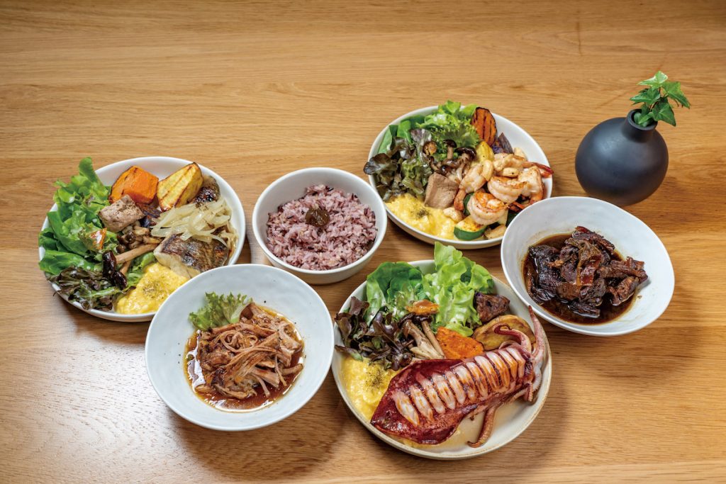 除了臺灣沒有的物產(例如冷壓初榨橄欖油、牛肝菌菇),其他全是本土食材,兼顧美味與健康。