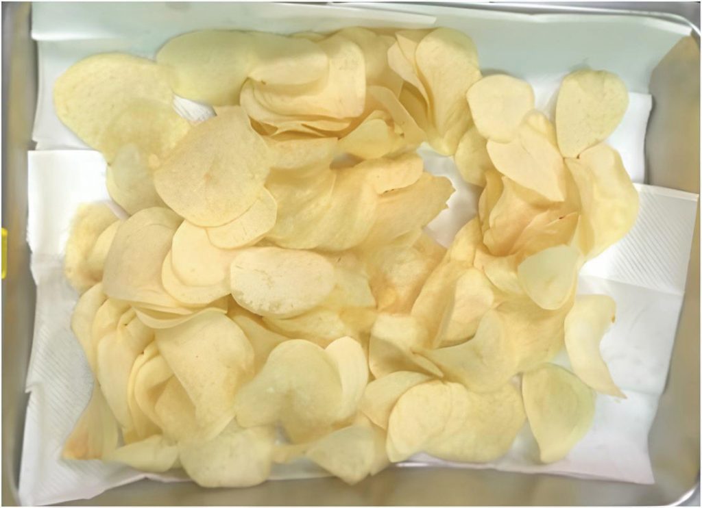 馬鈴薯種苗6號加工製成洋芋片。