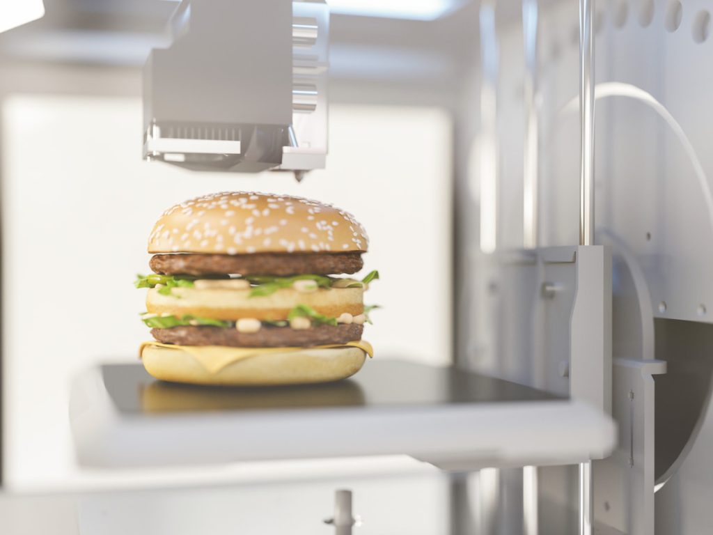 3D列印技術已應用於烹飪、食品加工領域,可依照特定族群需求製作客製化的餐點或食品。(攝影╱Sebastian Kaulitzki on Adobe Stock)