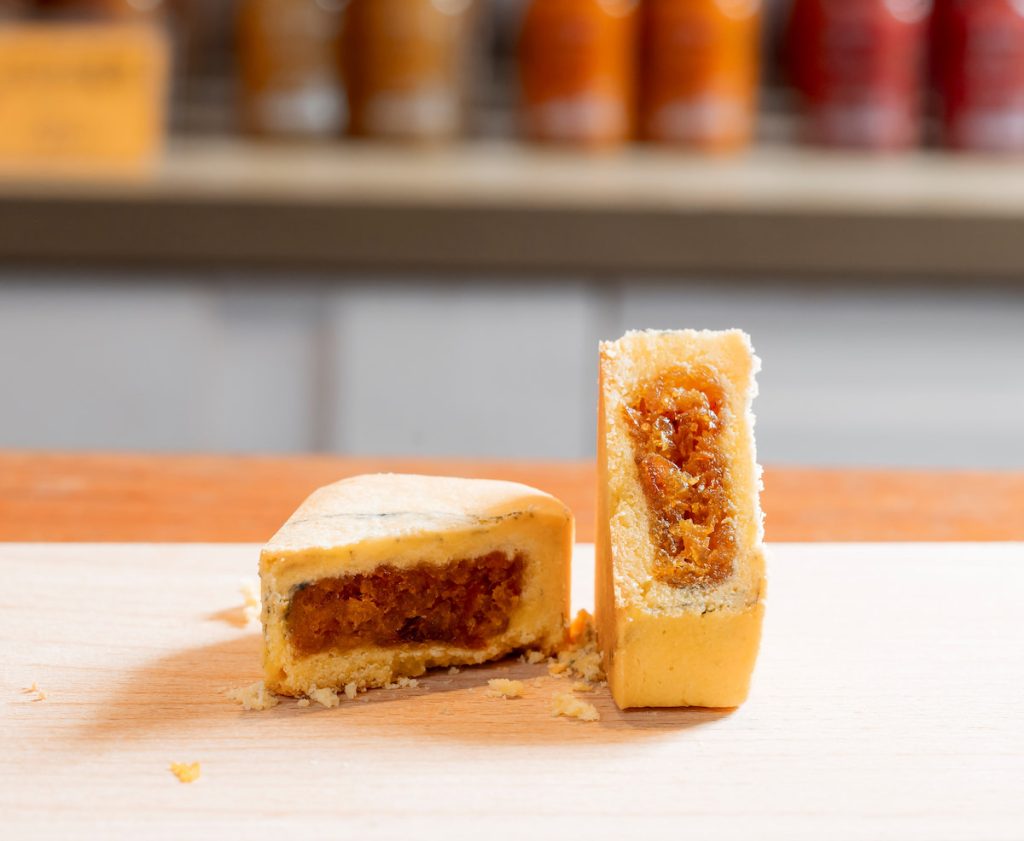 外觀與風味都充滿北投味的「硫磺磚」。