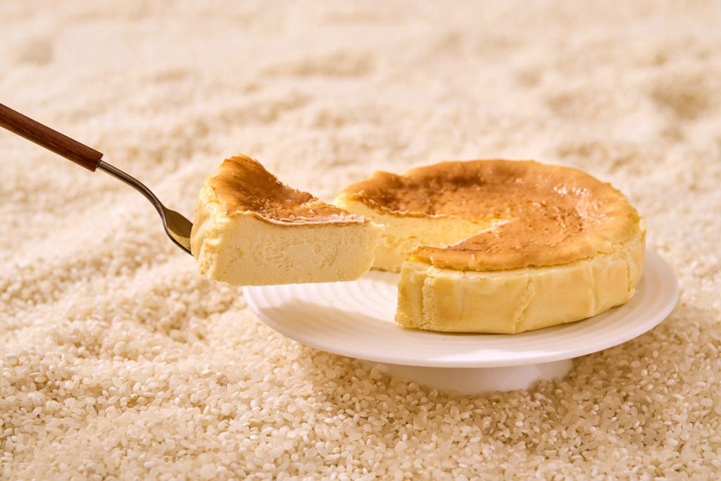 舊振南子品牌Eatmi以高雄147號米種100%米穀粉製作的巴斯克乳酪蛋糕(照片提供/Eatmi)