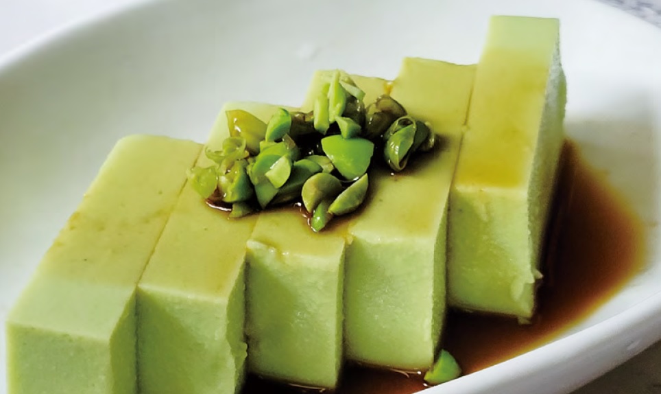 疾管署署長羅一鈞患有糖尿病,需嚴格飲控,他特別鍾愛莊雅閔以花生豆腐為靈感,製作出的毛豆豆腐。