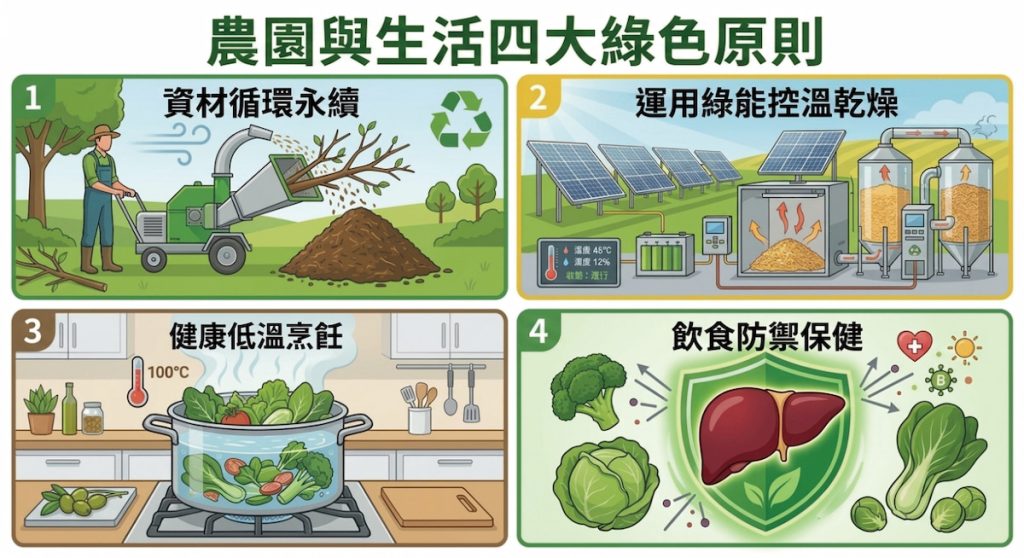 減少苯駢芘影響的四種指標。